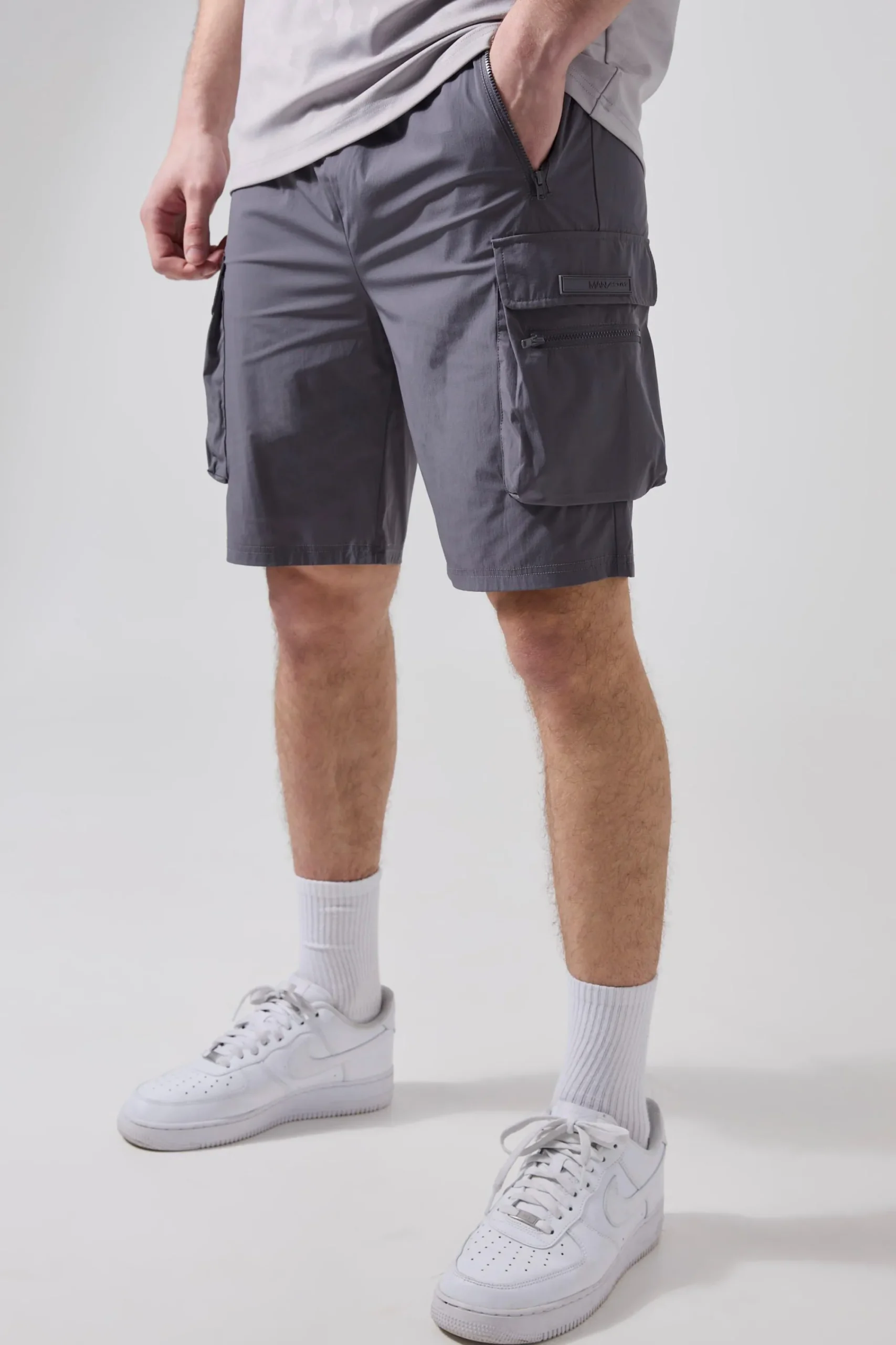 boohooMAN Tall Man Active Lightweight Regular Fit 5inch Cargo Shorts | UK| Shorts