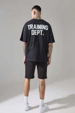 boohooMAN Tall Man Active Training Dept. Oversized T-shirt And Short Set | UK| Tracksuits