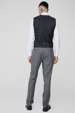 boohooMAN Tall Mini Dogtooth Slim Fit Suit Trouser | UK| Suits & Tailoring|Sets & Co-Ords