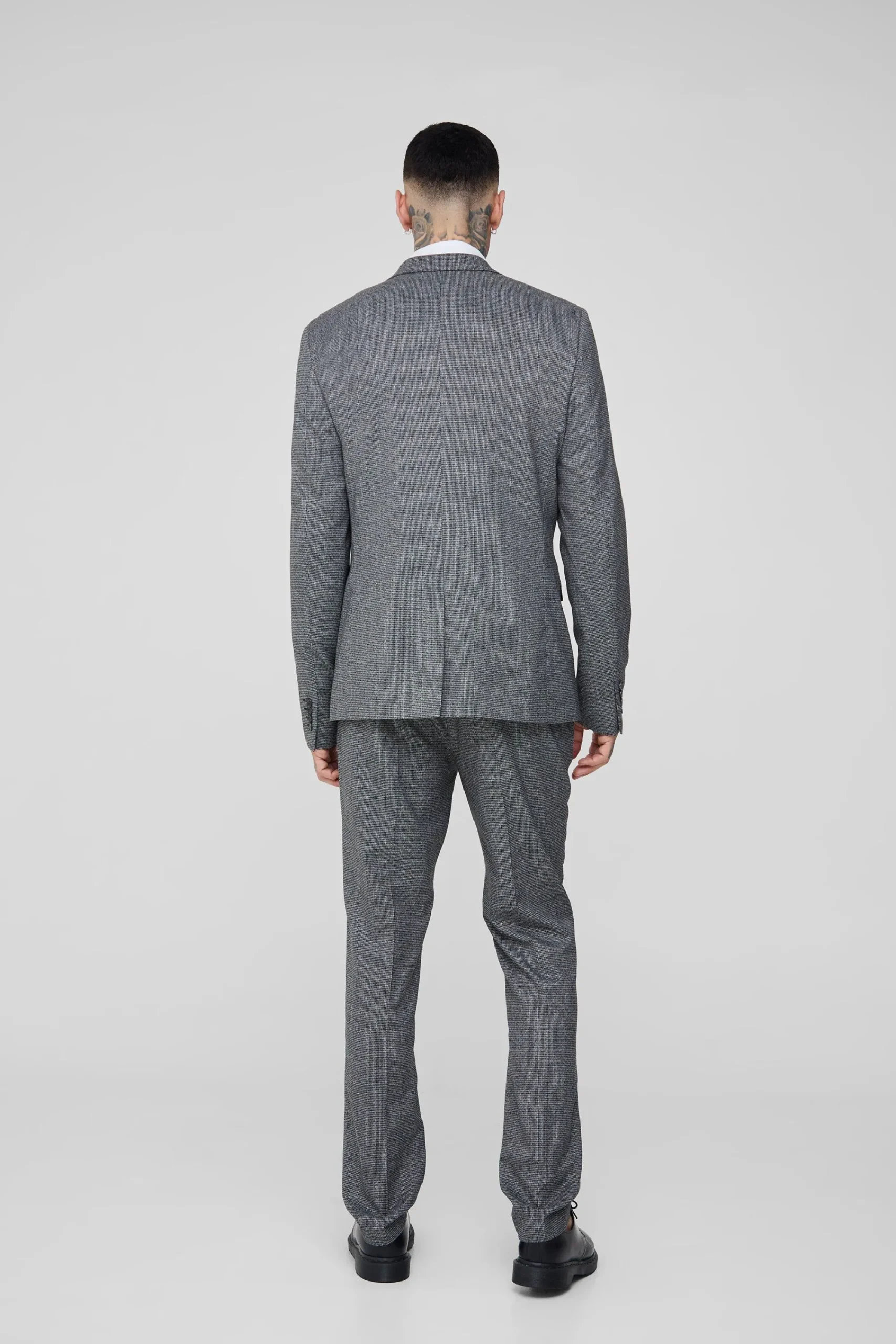 boohooMAN Tall Mini Dogtooth Slim Fit Suit | UK| Sets & Co-Ords