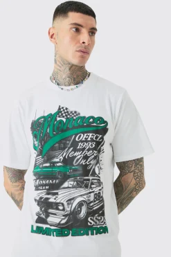 Tall Monaco Moto Print T-shirt | UK^boohooMAN Sale