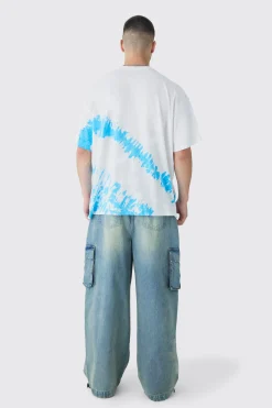 Tall Monaco Tie Dye Printed T-shirt In | UK^boohooMAN