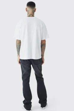 Tall Mono Abstract Floral Printed T-shirt In | UK^boohooMAN