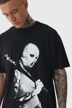 Tall Mono Man Balaclava T-shirt In | UK^boohooMAN Clearance