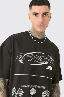 Tall Mono Moto Graphic T-shirt | UK^boohooMAN Discount