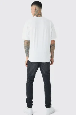 Tall Mono Placement Floral Printed T-shirt In | UK^boohooMAN Sale