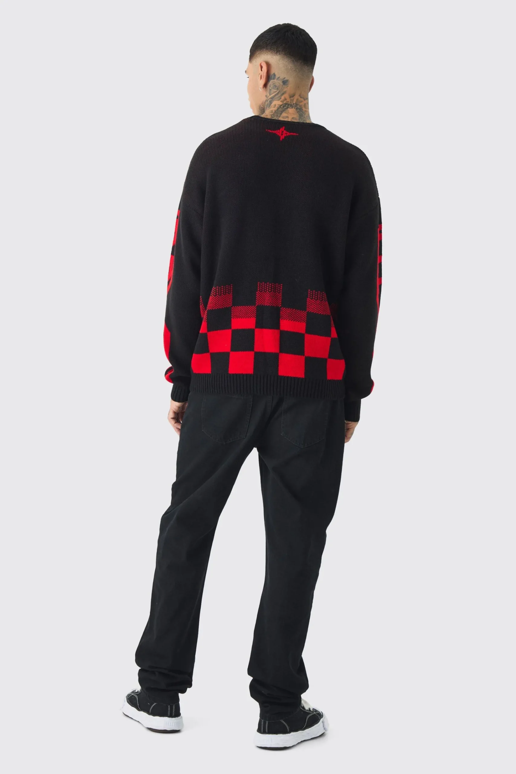 boohooMAN Tall Moto Crew Neck Knitted Jumper In | UK| Knitwear