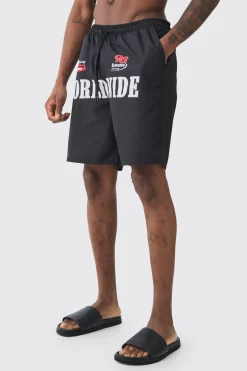 boohooMAN Tall Moto Printed Swim Shorts | UK| Shorts