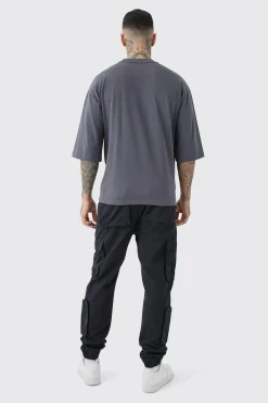 boohooMAN Tall Multi Cargo Pocket Cuffed Trousers | UK| Trousers