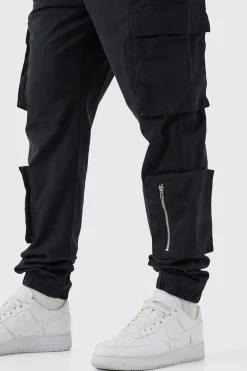 boohooMAN Tall Multi Cargo Pocket Cuffed Trousers | UK| Trousers