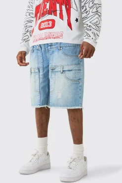 boohooMAN Tall Multi Waistband Relaxed Fit Denim Shorts | UK| Shorts