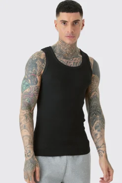 Tall Muscle Fit Vest | UK^boohooMAN New