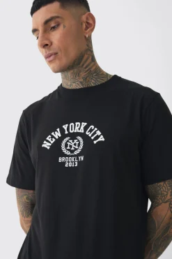 Tall New York City Varsity T-Shirt | UK^boohooMAN Best