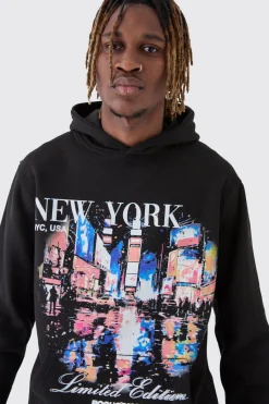 boohooMAN Tall New York Graphic Hoodie | UK| Hoodies & Sweatshirts