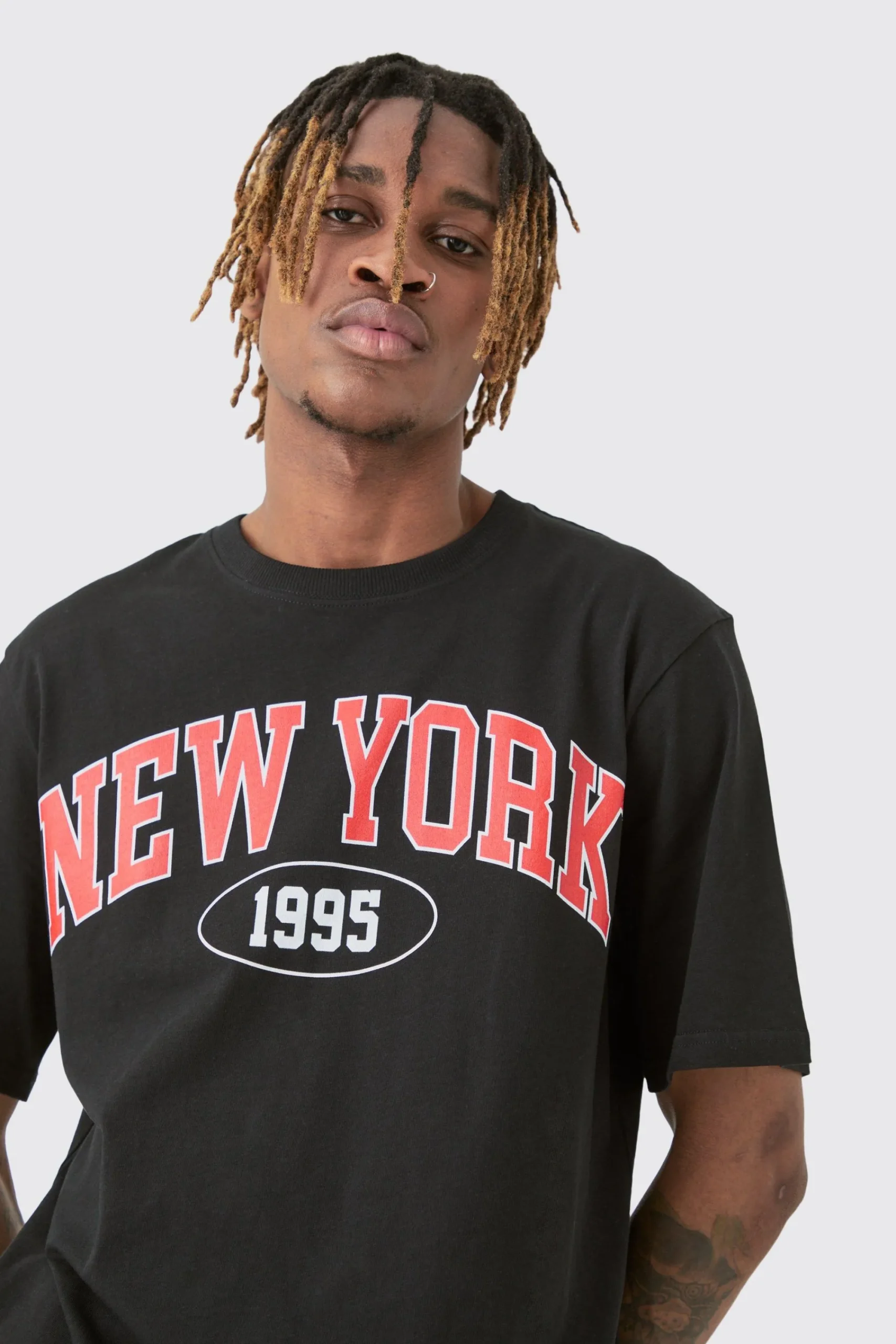 Tall New York Varsity Print T-shirt | UK^boohooMAN Hot