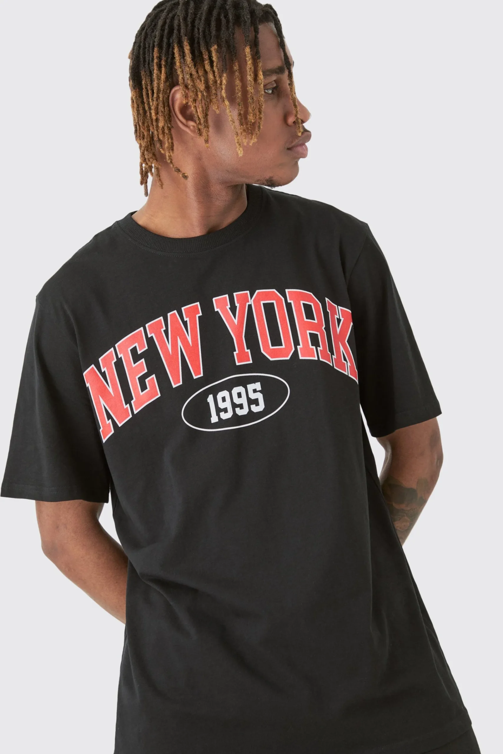 Tall New York Varsity Print T-shirt | UK^boohooMAN Hot