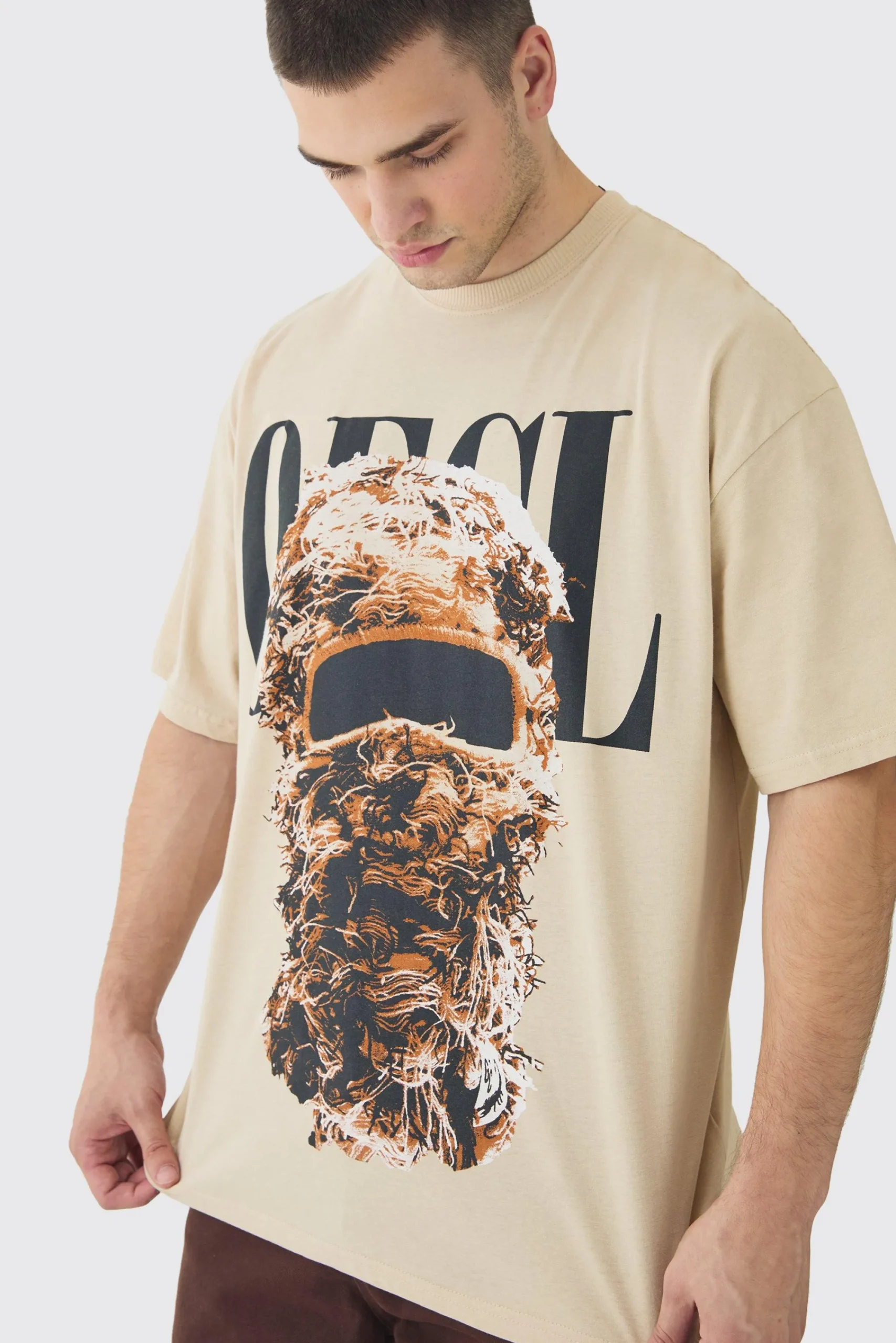 Tall OFCL Balaclava Graphic T-Shirt | UK^boohooMAN Discount