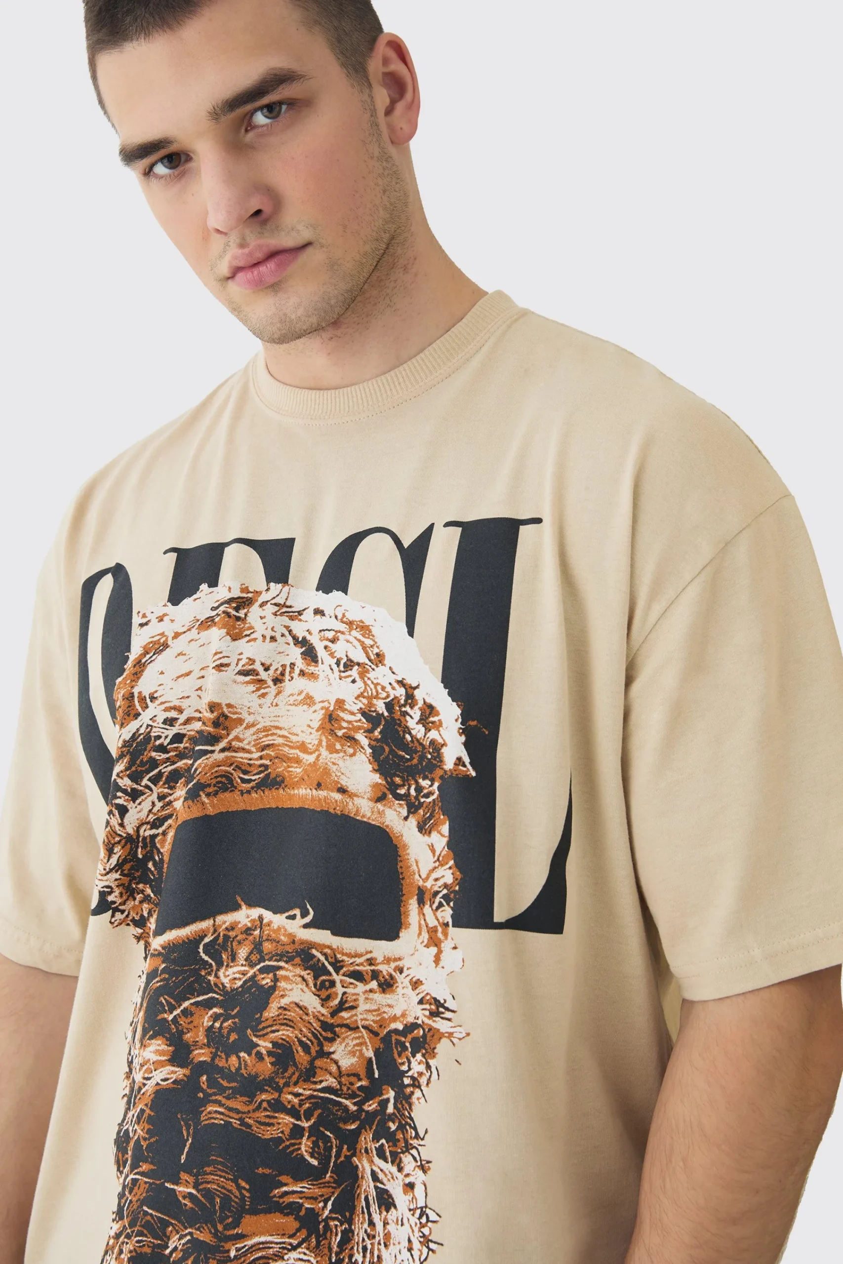 Tall OFCL Balaclava Graphic T-Shirt | UK^boohooMAN Discount