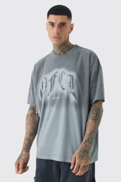 Tall OFCL Ombre Washed T-shirt In | UK^boohooMAN Clearance