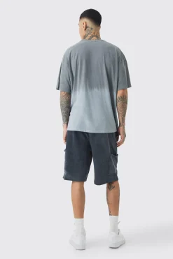 Tall OFCL Ombre Washed T-shirt In | UK^boohooMAN Clearance