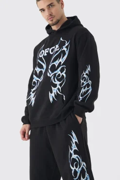 boohooMAN Tall OFCL Print Oversized Tracksuit In | UK| Tracksuits