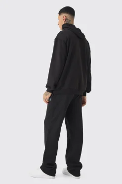 boohooMAN Tall OFCL Spray Hoodie & Relaxed Fit Jogger Tracksuit | UK| Tracksuits