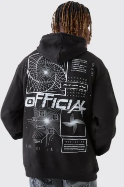 boohooMAN Tall Official Abstract Graphic Oversized Hoodie | UK| Hoodies & Sweatshirts