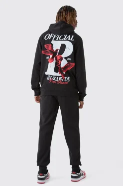 boohooMAN Tall Official Dove Printed Regular Fit Tracksuit | UK| Tracksuits