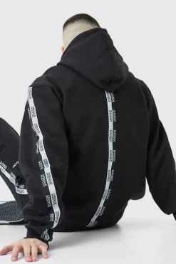 boohooMAN Tall Official Man Tape Cargo Hooded Tracksuit | UK| Tracksuits