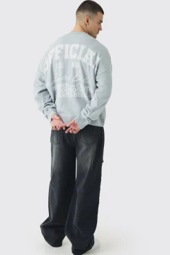 boohooMAN Tall Official Varsity Knitted Sweatshirt | UK| Knitwear|Hoodies & Sweatshirts