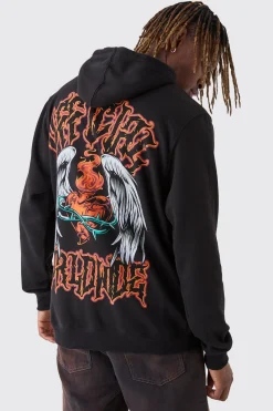 boohooMAN Tall Official Worldwide Back Printed Oversized Hoodie | UK| Hoodies & Sweatshirts