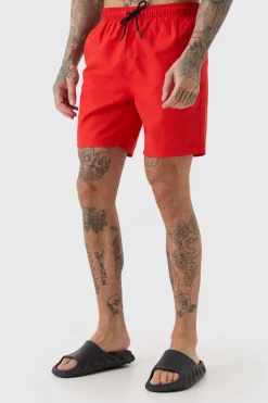boohooMAN Tall Original Man Mid Length Swim Short | UK| Shorts