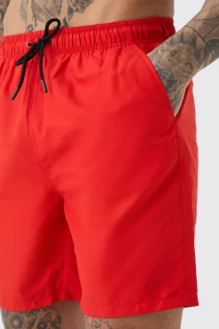 boohooMAN Tall Original Man Mid Length Swim Short | UK| Shorts