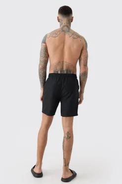 boohooMAN Tall Original Man Mid Length Swim Short | UK| Shorts