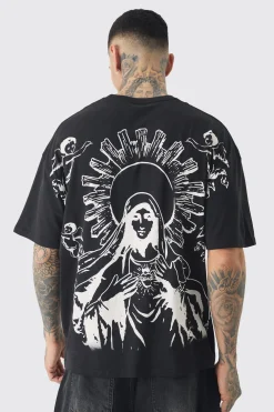 Tall Over The Seam Renaissance Back Print T-shirt In | UK^boohooMAN Discount