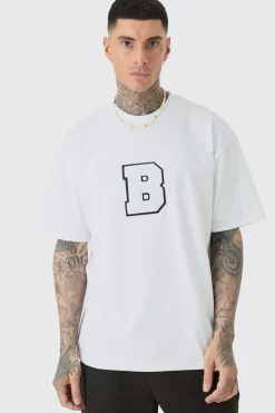 Tall Oversized Applique T-shirt | UK^boohooMAN Hot