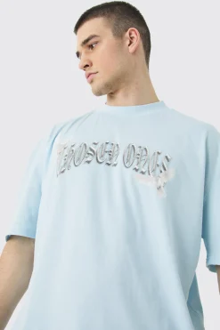 Tall Oversized Boxy Extended Neck Bird T-shirt | UK^boohooMAN Clearance