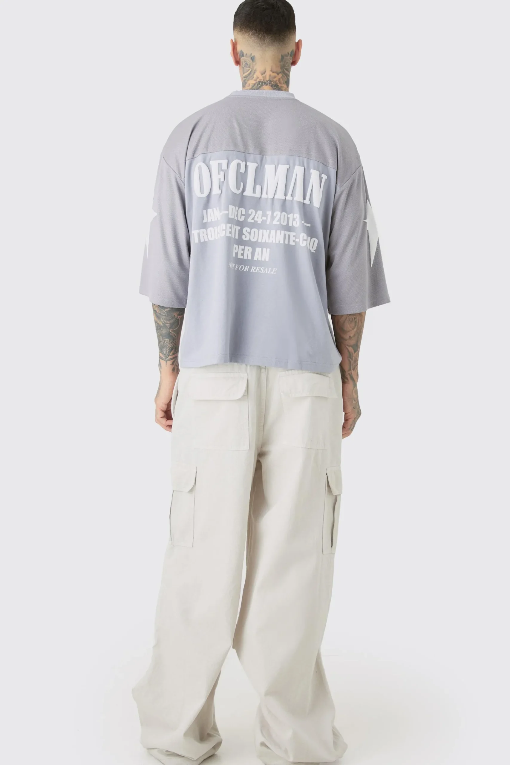 Tall Oversized Boxy Half Sleeve Moto T-Shirt | UK^boohooMAN Outlet