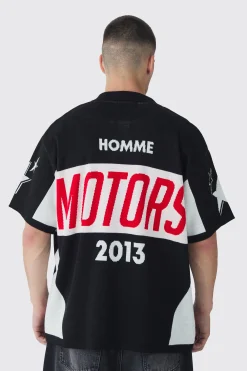 boohooMAN Tall Oversized Boxy Moto Knitted Shirt | UK| Shirts