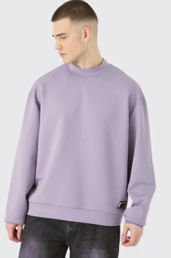 boohooMAN Tall Oversized Boxy Scuba Sweatshirt | UK| Hoodies & Sweatshirts