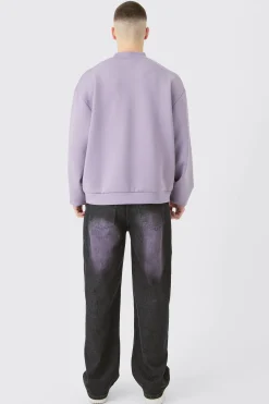 boohooMAN Tall Oversized Boxy Scuba Sweatshirt | UK| Hoodies & Sweatshirts