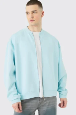 boohooMAN Tall Oversized Boxy Scuba Bomber Jacket | UK| Coats & Jackets
