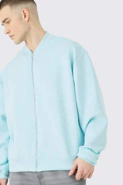 boohooMAN Tall Oversized Boxy Scuba Bomber Jacket | UK| Coats & Jackets