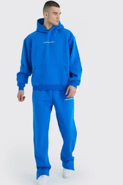 boohooMAN Tall Oversized Boxy Split Hem Tracksuit | UK| Tracksuits