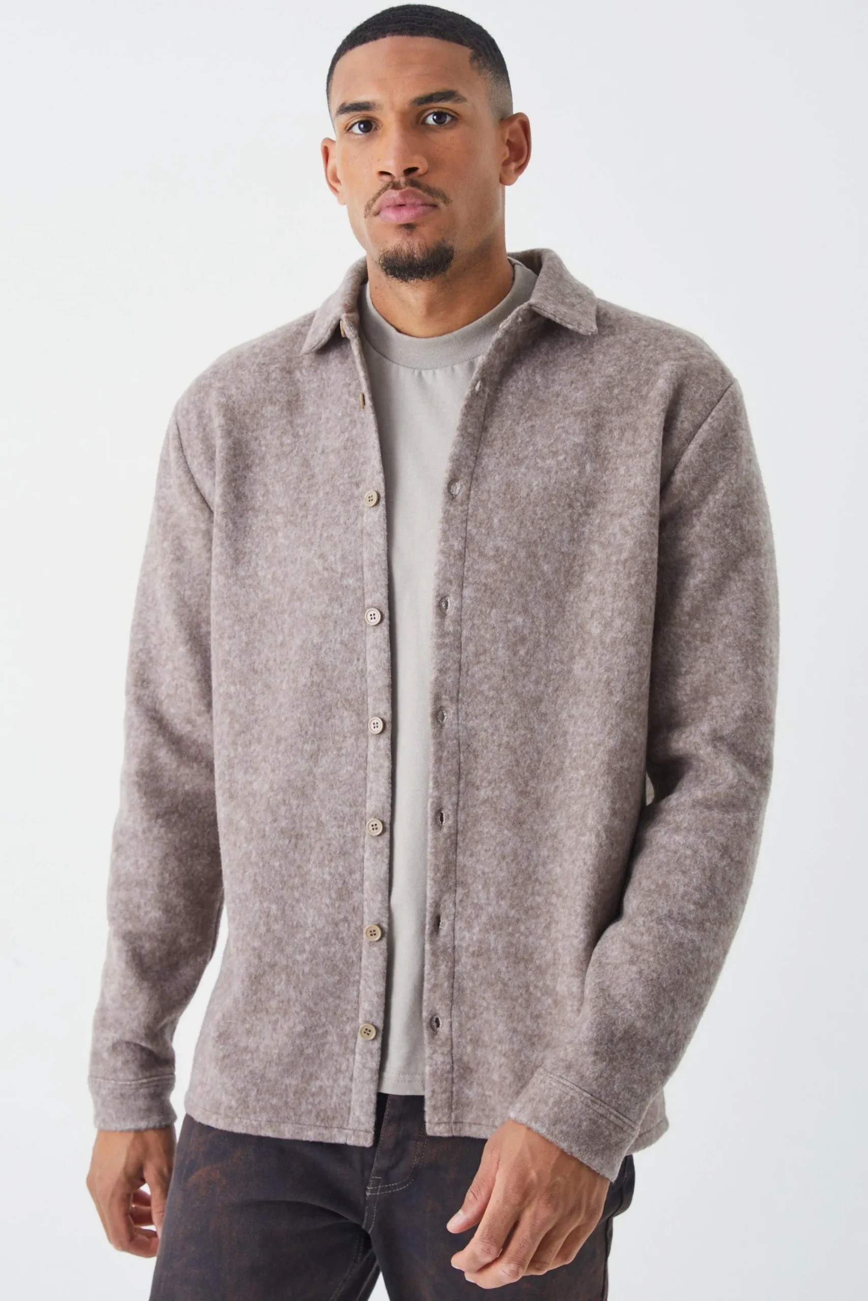 boohooMAN Tall Oversized Brushed Heavyweight Overshirt | UK| Shirts