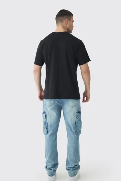 Tall Oversized Cherry Rhinestone Printed T-Shirt In | UK^boohooMAN Hot