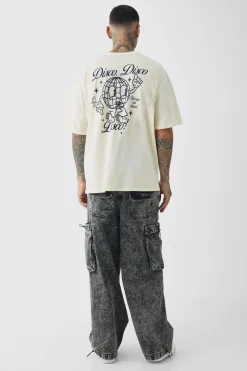 Tall Oversized Disco Graphic T-Shirt | UK^boohooMAN Discount