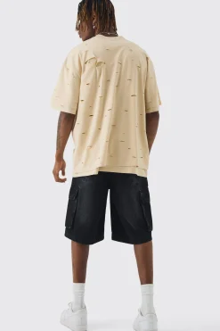 Tall Oversized Double Layer Homme T-shirt | UK^boohooMAN New