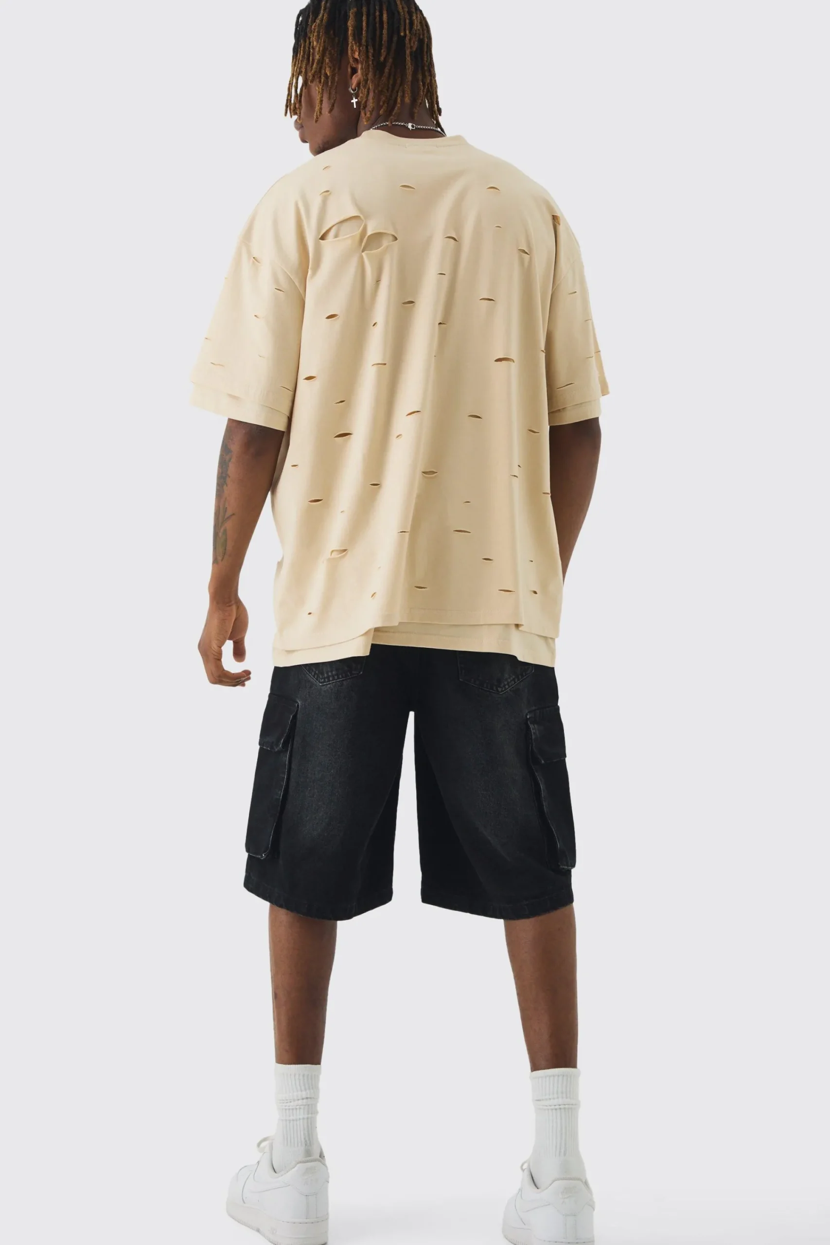 Tall Oversized Double Layer Homme T-shirt | UK^boohooMAN New