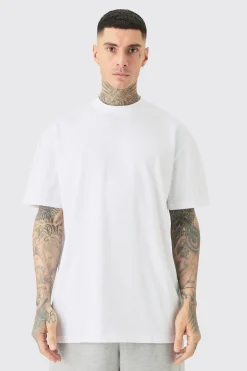 Tall Oversized Extended Neck T-shirt | UK^boohooMAN Sale